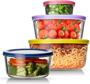 حاويات زجاجية لتخزين الطعام، حاوية زجاجية، 8 قطعGlass Food Storage Containers, Glass Container, 8 Pieces