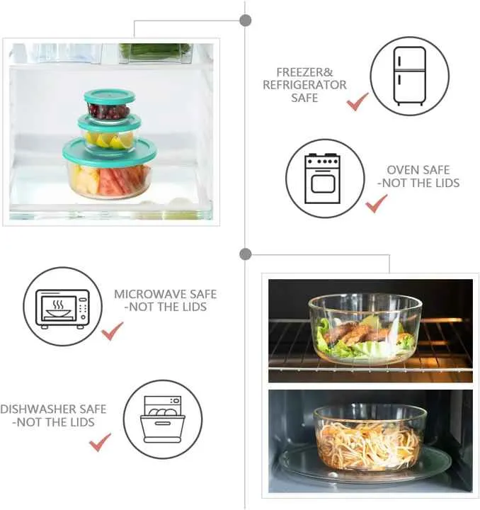 حاويات زجاجية لتخزين الطعام، حاوية زجاجية، 8 قطعGlass Food Storage Containers, Glass Container, 8 Pieces