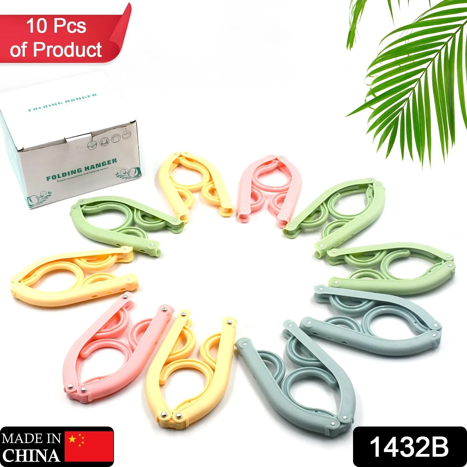 10 Pcs Portable Folding Clothes Hanger Creative Travel Easy to Carry Clothes Hanger for Adults and Children