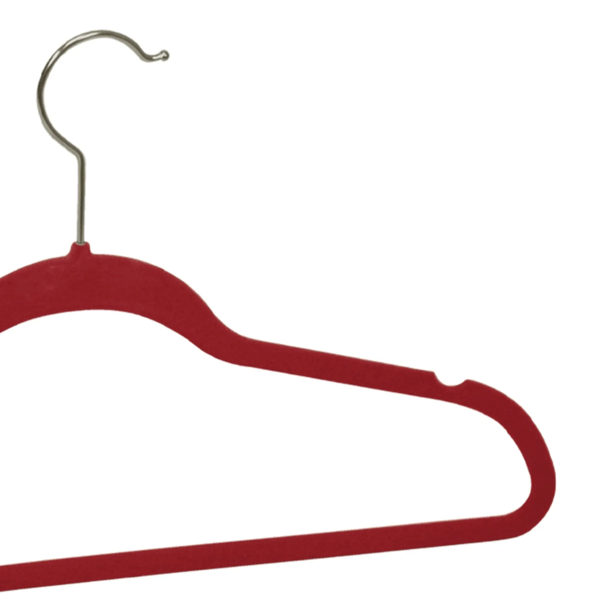 10 Piece Velvet Hanger, Burgundy