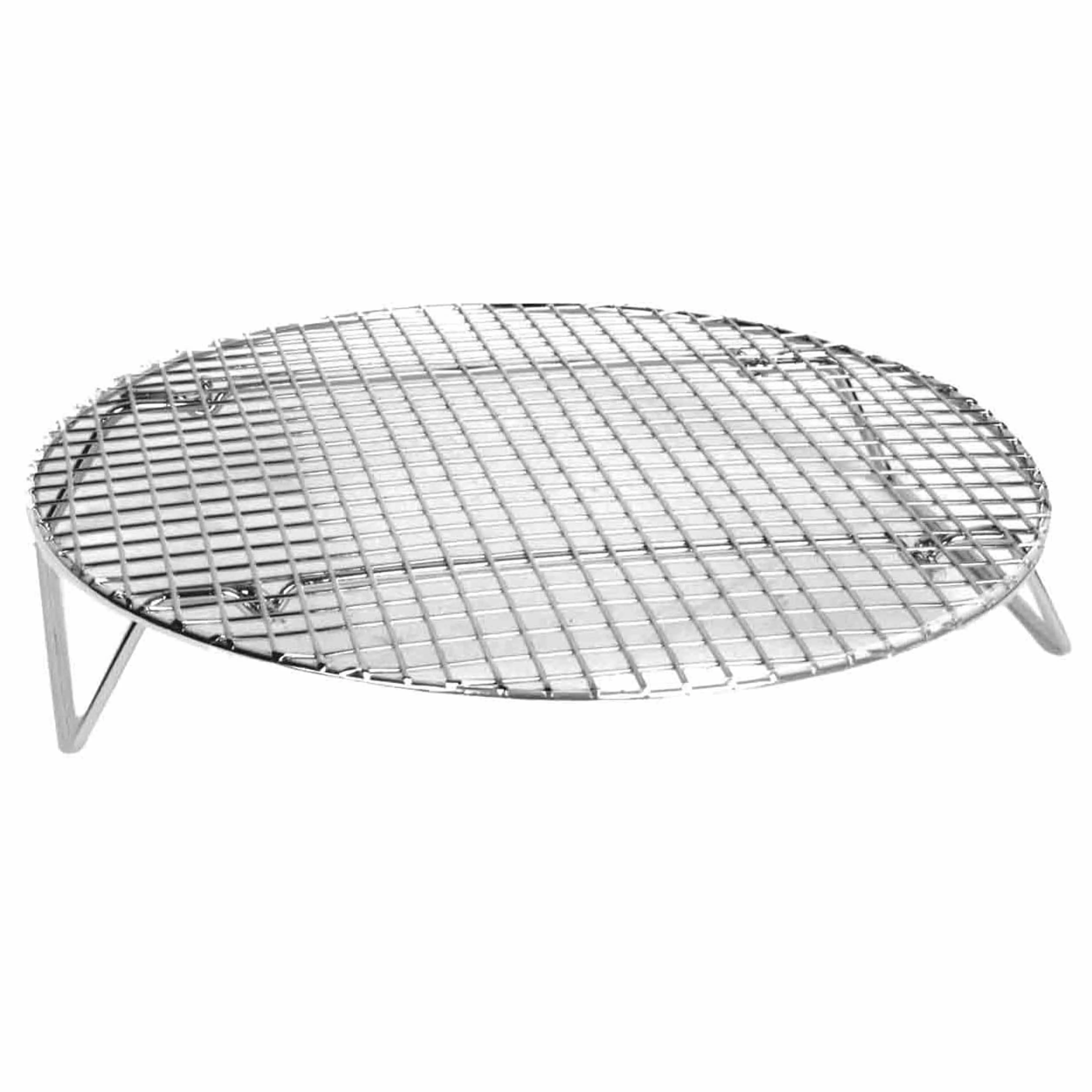 2 Steam Racks Stainless Steel Steamer Cooling Wire Oven Tray Round Trivet 10.5"