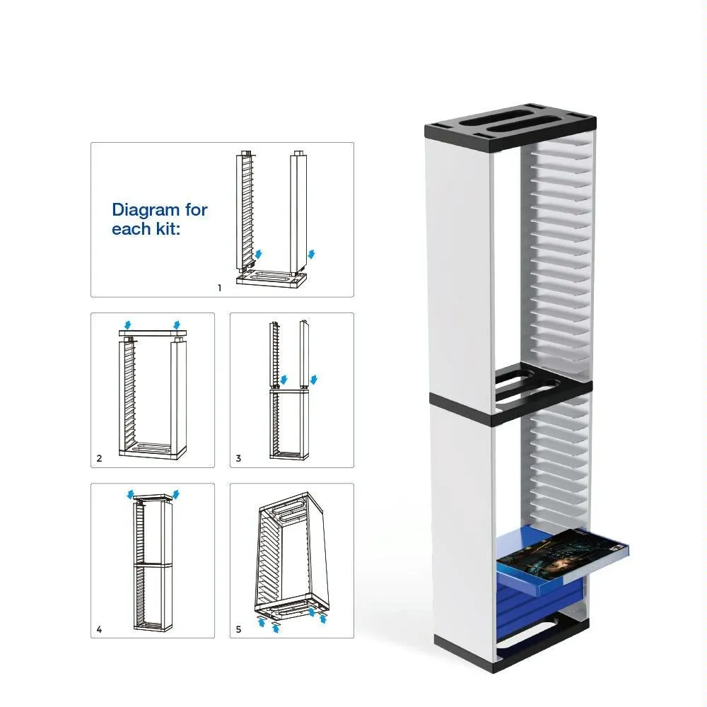 36-CD Double-Layer Rack for PS5 Console Games