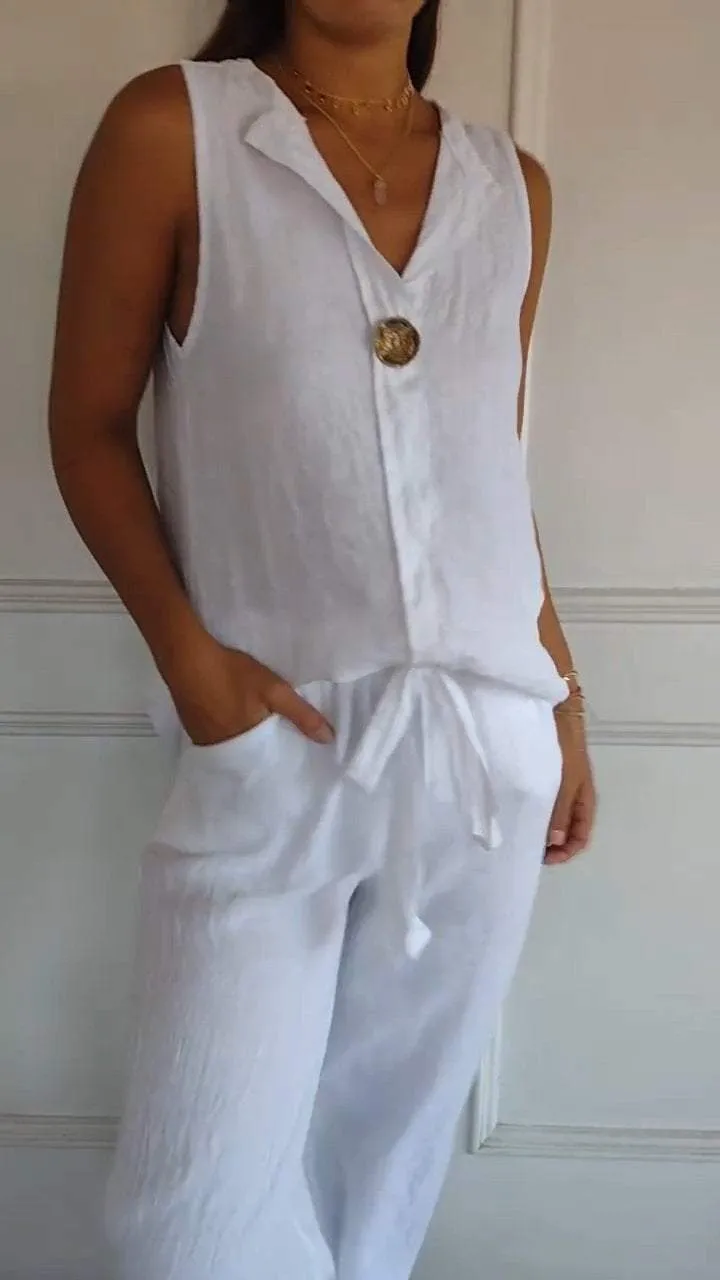 50% OFFWomen's V-neck Sleeveless Casual Top