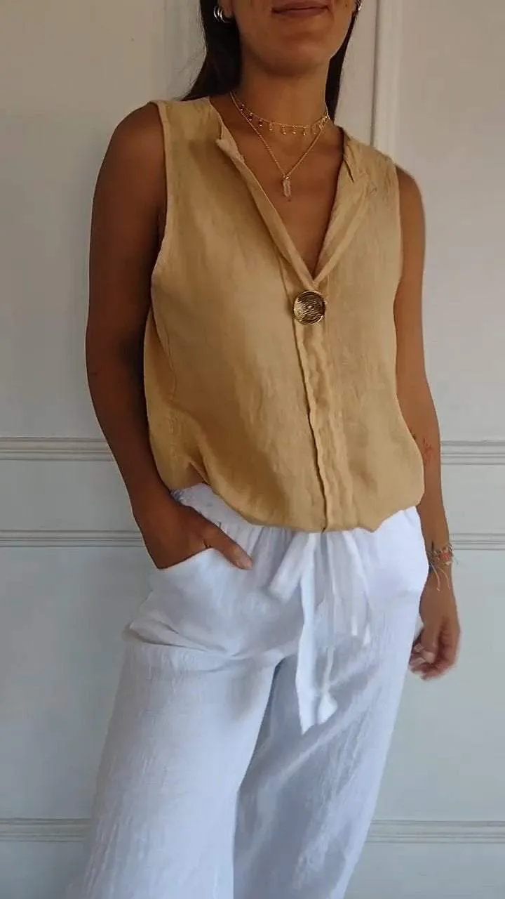 50% OFFWomen's V-neck Sleeveless Casual Top