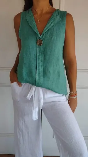 50% OFFWomen's V-neck Sleeveless Casual Top