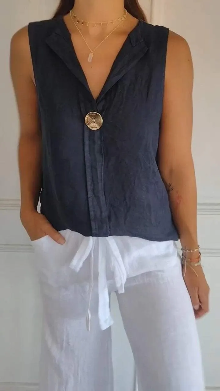 50% OFFWomen's V-neck Sleeveless Casual Top