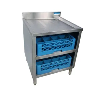 BK Resources UB4-21-GC241 24" x 21" 2 Rack Underbar Glass Rack Storage Unit