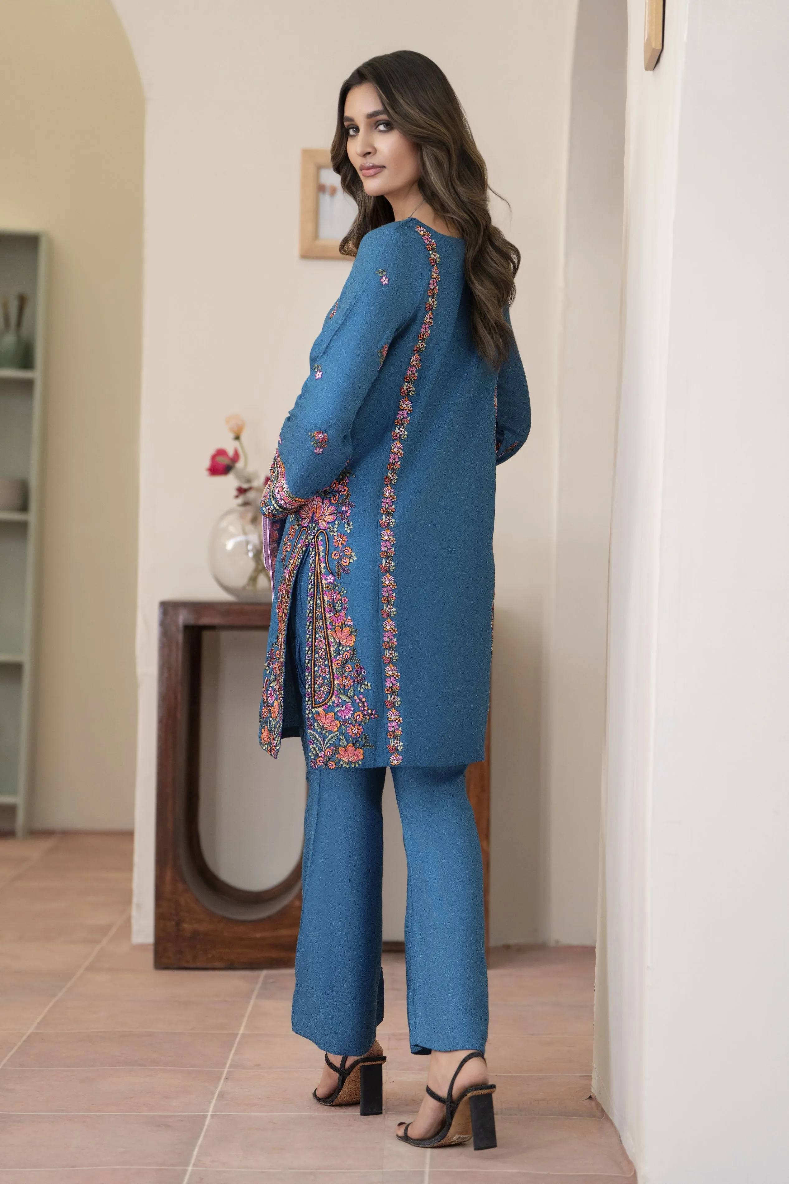Bloomline Ready to Wear Embroidered Casual Dress by Zaiwa ZBRW3