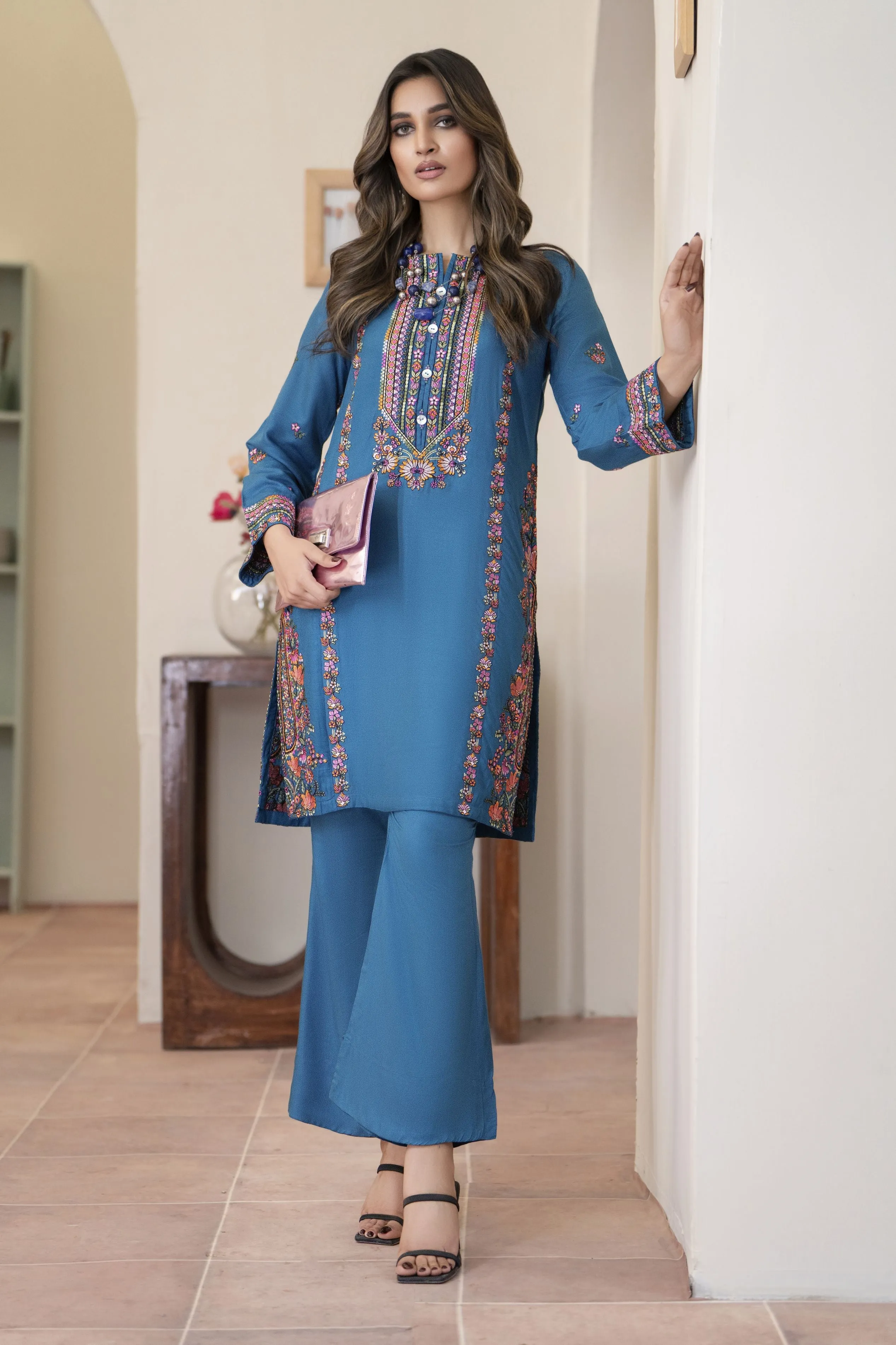 Bloomline Ready to Wear Embroidered Casual Dress by Zaiwa ZBRW3