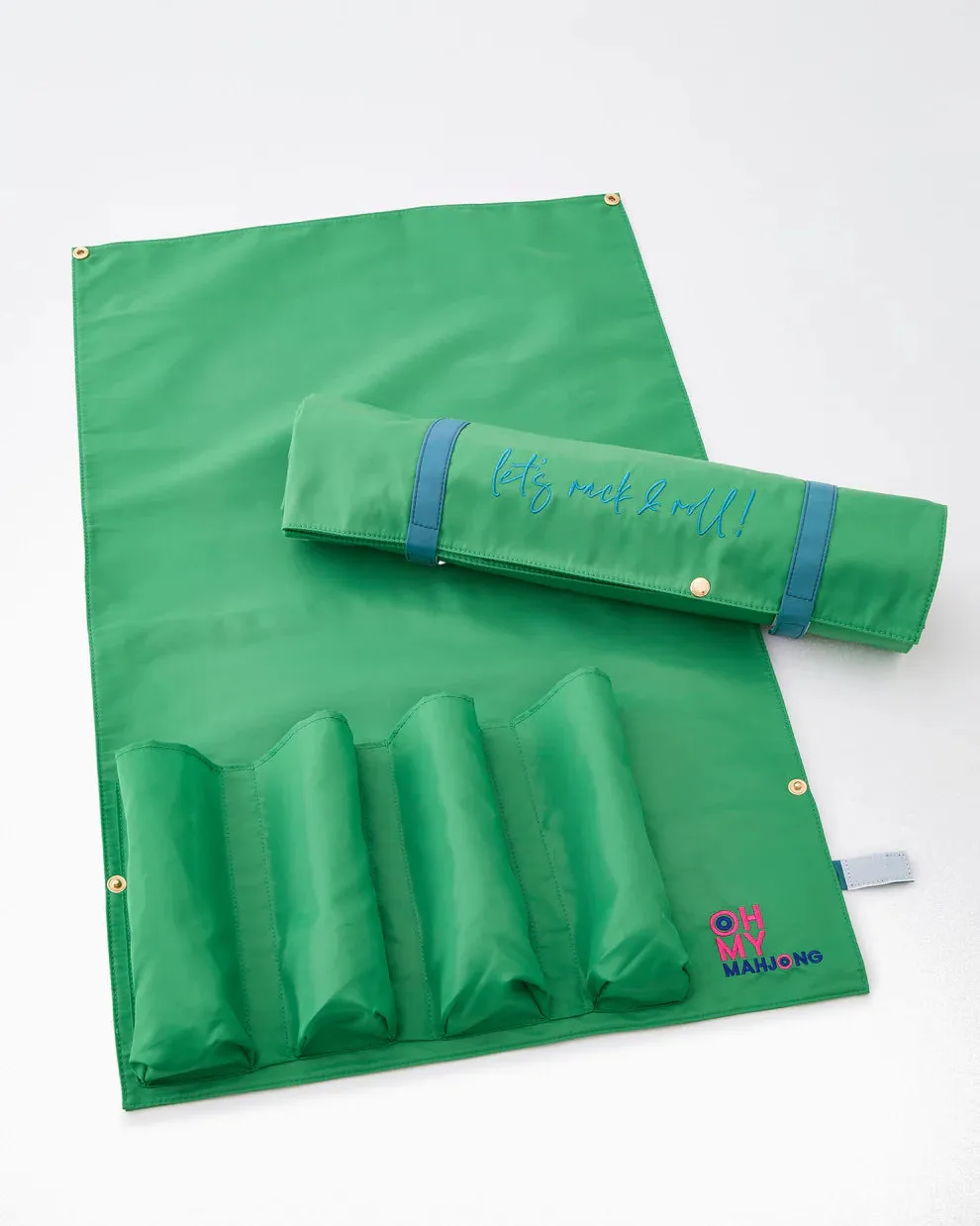 Green Mahjong Rack and Roll Bag