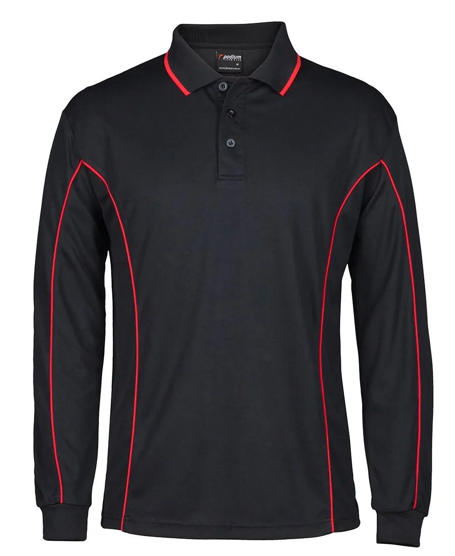 JBs Wear 7PIPL Long Sleeve Piping Polo