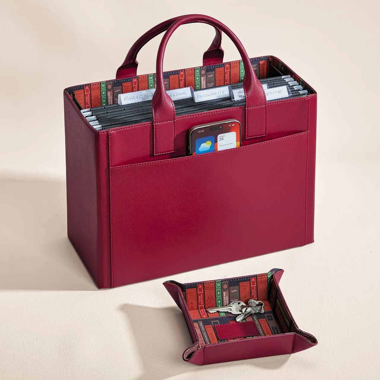 LevTex Levenger Library Portable File Tote