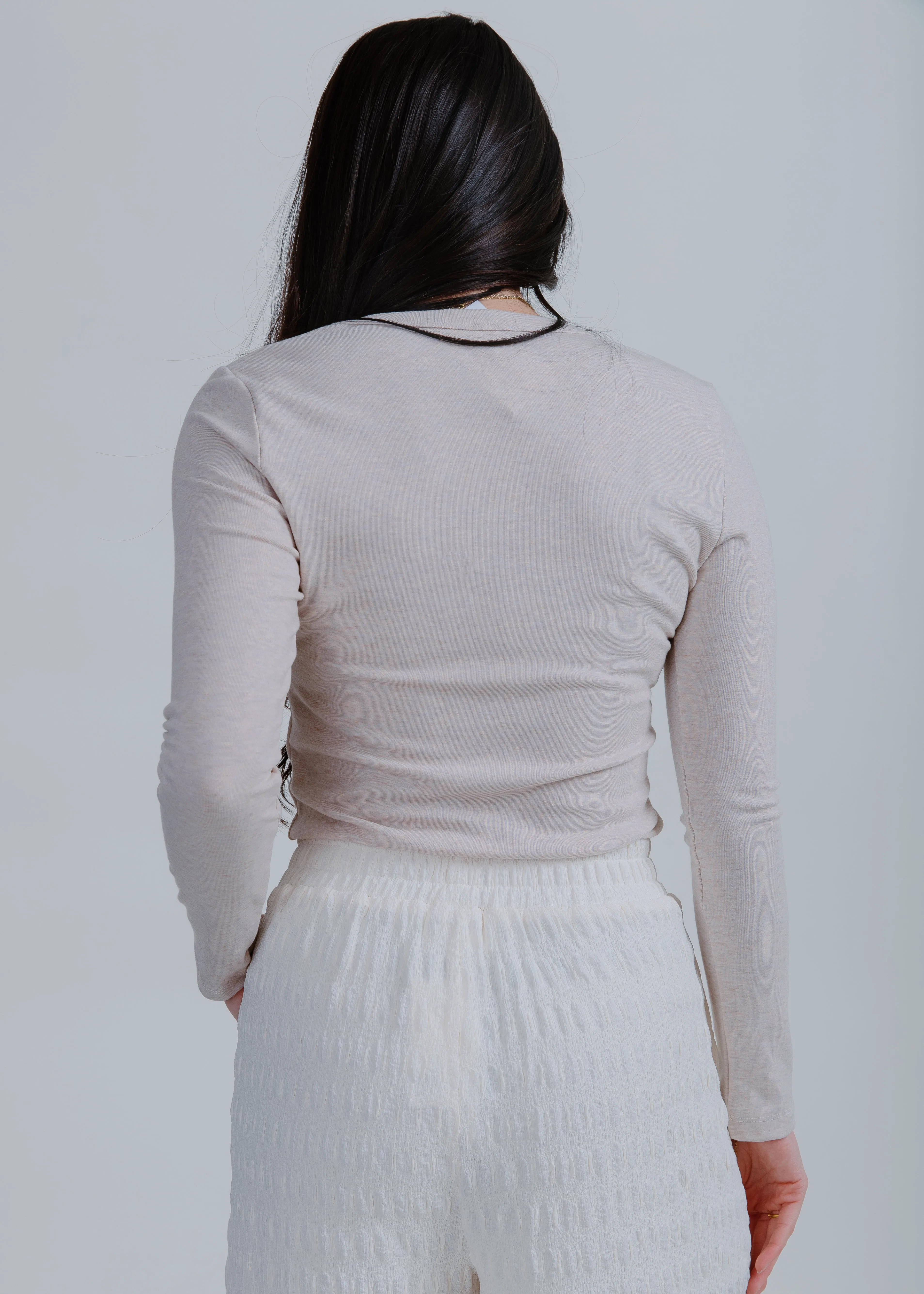 Lora Long Sleeve Top - Oatmeal