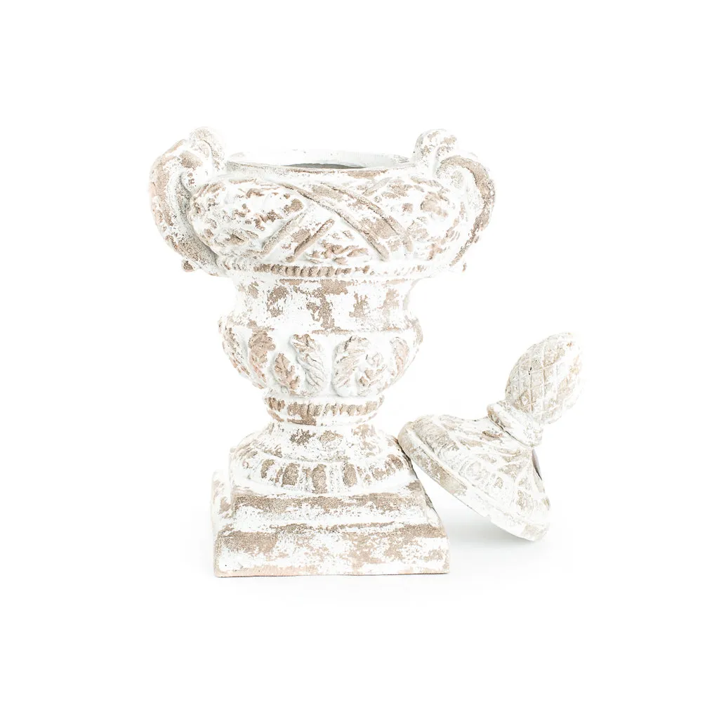 Shabby Chic Lidded Urn