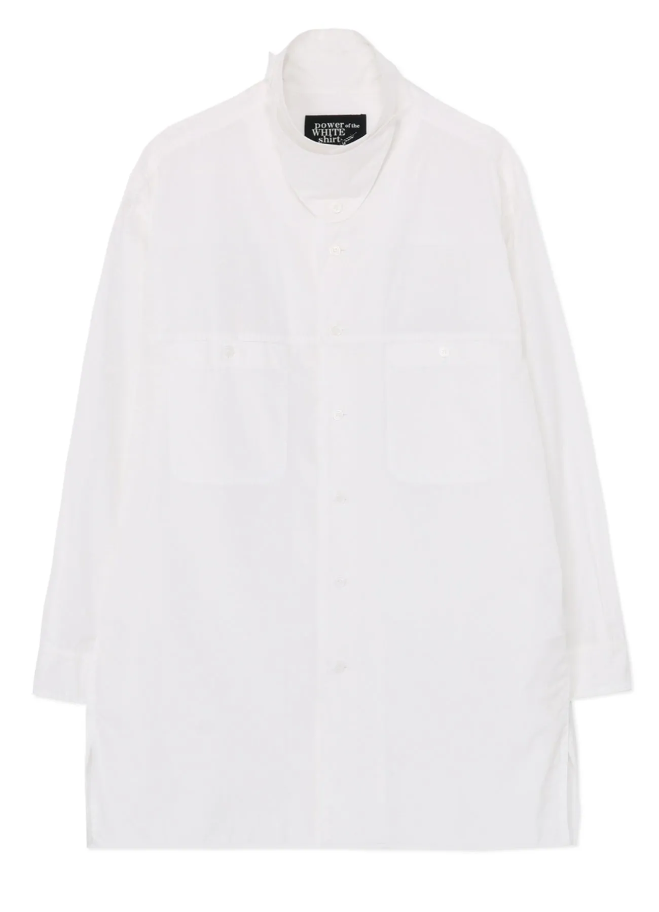 SHIRT WITH CHIN FLAP DETAIL