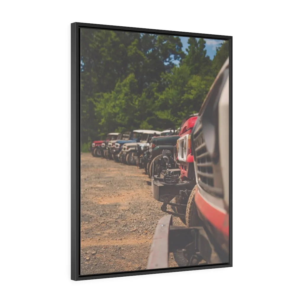 Toyota Land Cruiser "Relic Lineup" Artwork - Framed Canvas by Alex Cortani