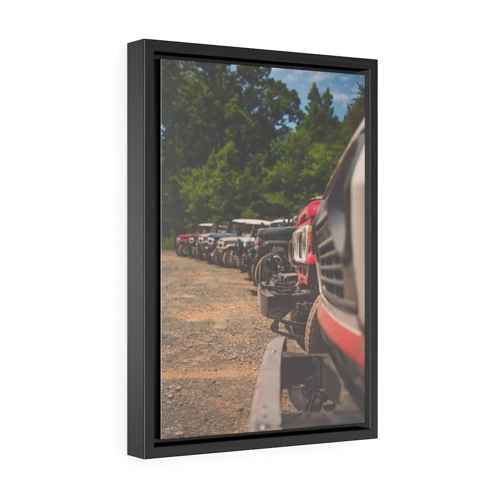 Toyota Land Cruiser "Relic Lineup" Artwork - Framed Canvas by Alex Cortani