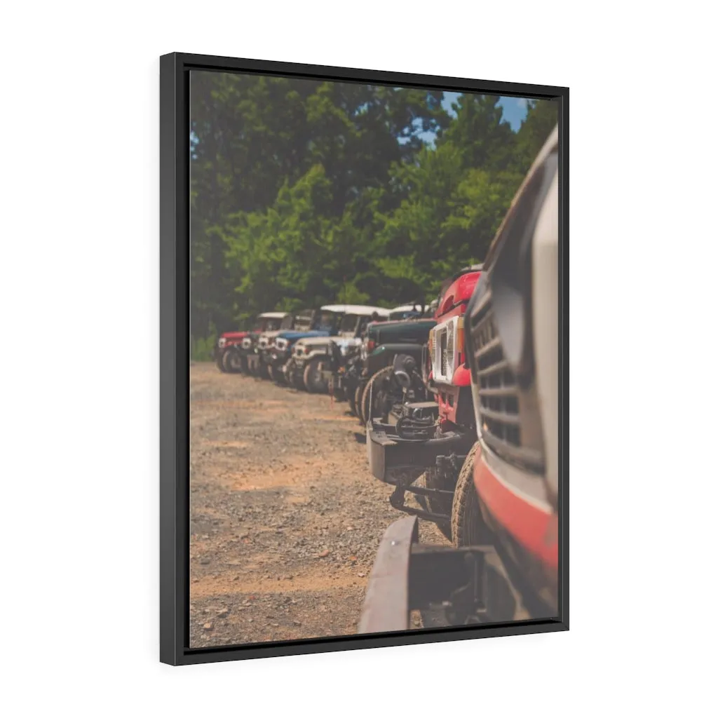 Toyota Land Cruiser "Relic Lineup" Artwork - Framed Canvas by Alex Cortani