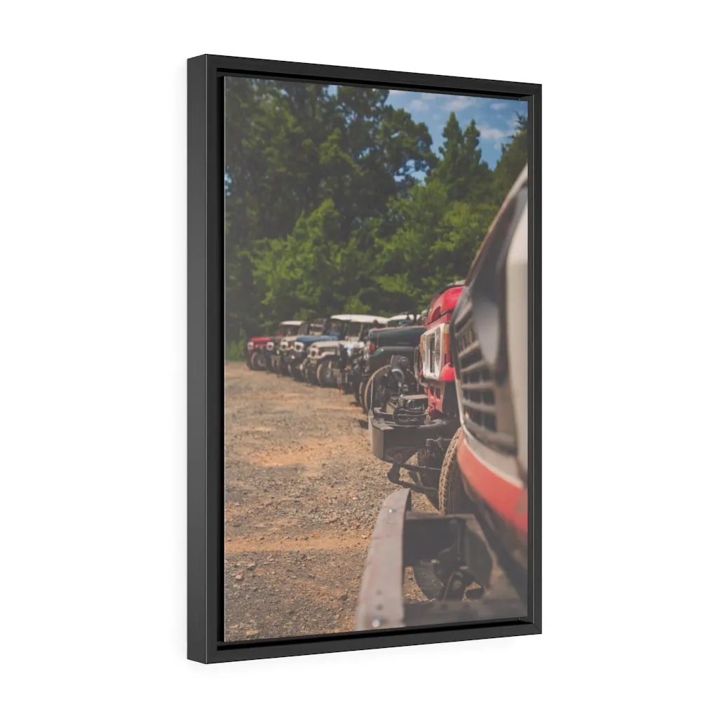 Toyota Land Cruiser "Relic Lineup" Artwork - Framed Canvas by Alex Cortani