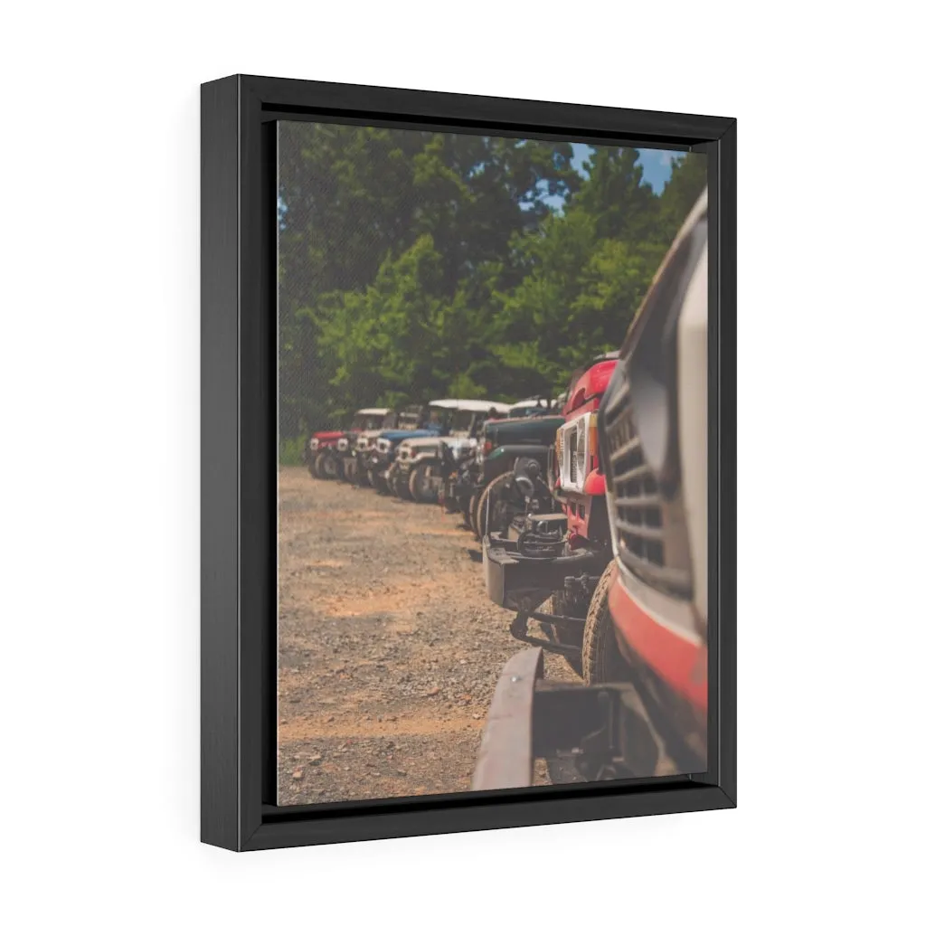 Toyota Land Cruiser "Relic Lineup" Artwork - Framed Canvas by Alex Cortani