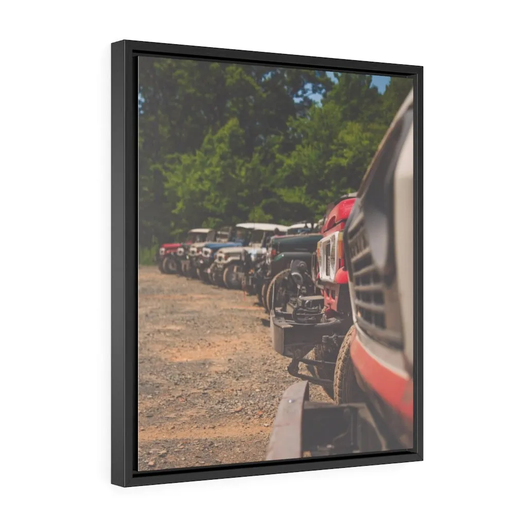 Toyota Land Cruiser "Relic Lineup" Artwork - Framed Canvas by Alex Cortani