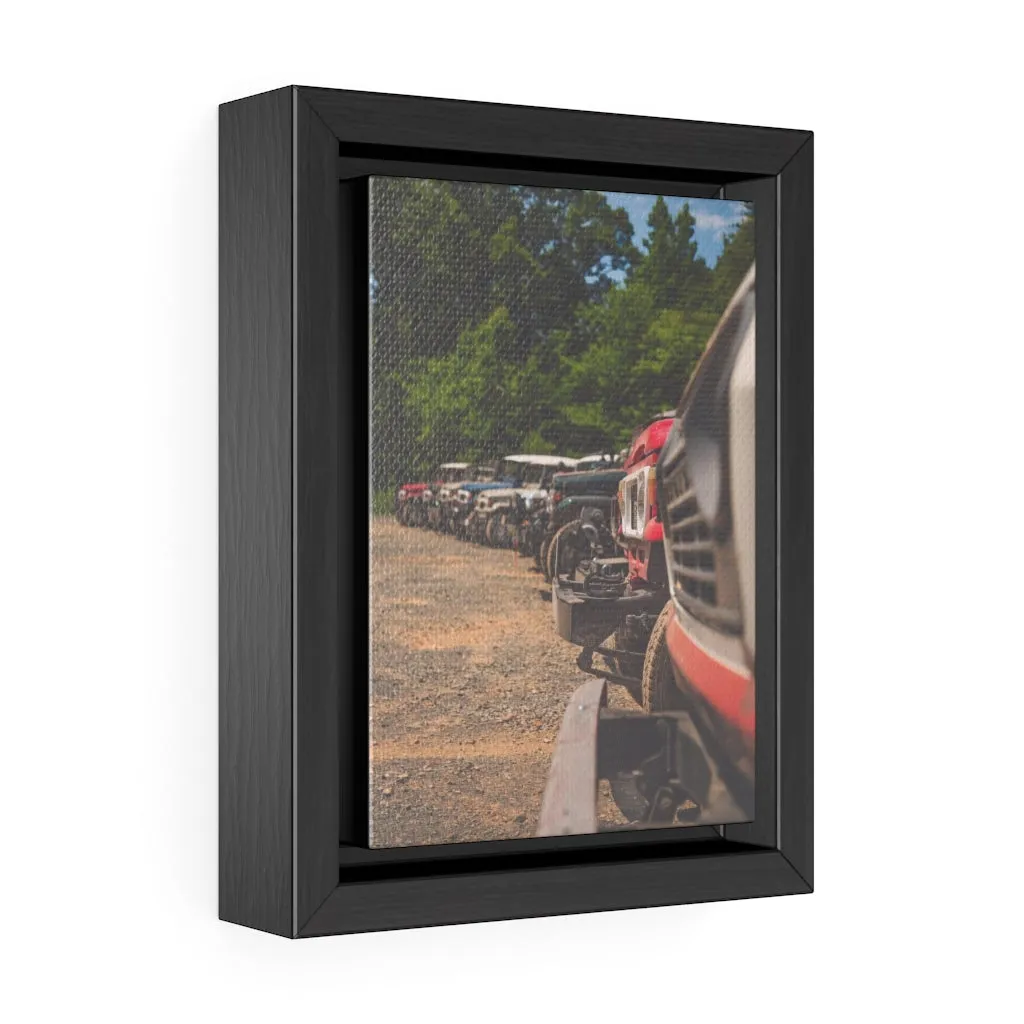 Toyota Land Cruiser "Relic Lineup" Artwork - Framed Canvas by Alex Cortani