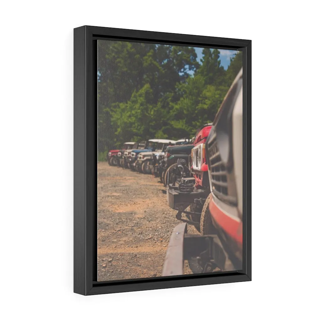 Toyota Land Cruiser "Relic Lineup" Artwork - Framed Canvas by Alex Cortani
