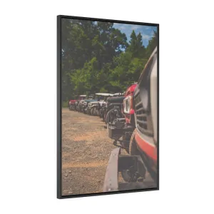 Toyota Land Cruiser "Relic Lineup" Artwork - Framed Canvas by Alex Cortani