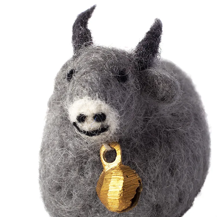 Trade Aid Felt Yak Christmas Hanging 156